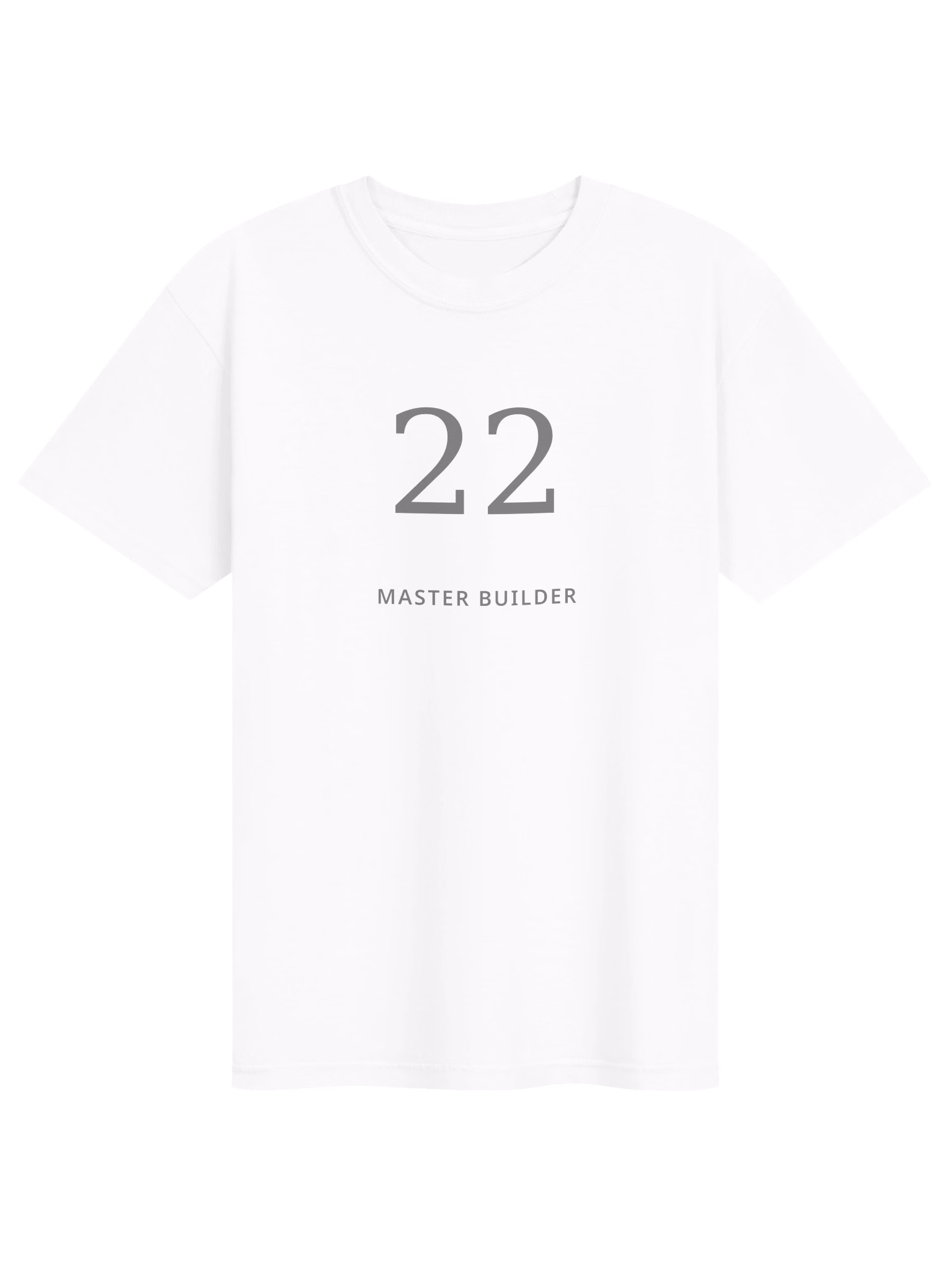 22 — MASTER BUILDER T-shirt product mockup