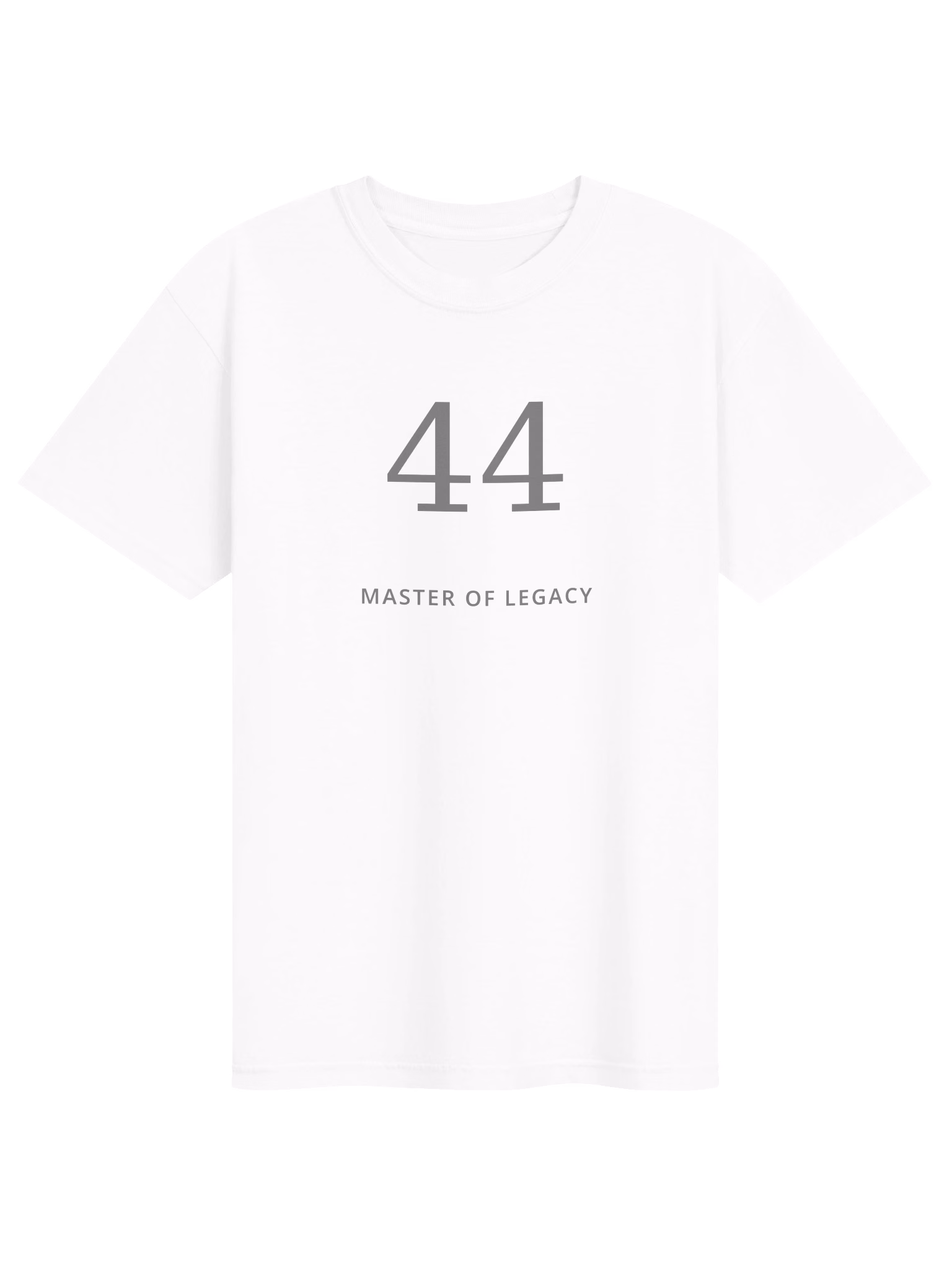 44 — MASTER OF LEGACY T-shirt product mockup